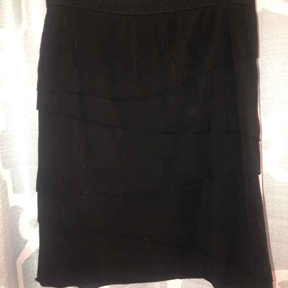 Coco Bianco Large Tiered Skirt Stretchy Waist Black Nordstrom - Picture 1 of 4